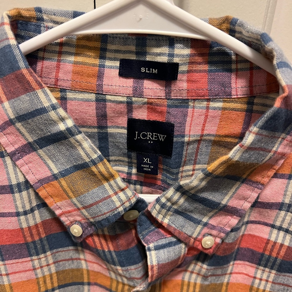 J. Crew Men's Slim Fit Plaid Shirt - Multicolor